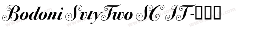 Bodoni SvtyTwo SC IT字体转换